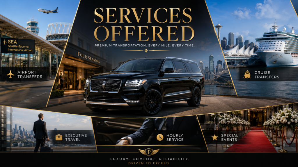 US Limo Company transportation for Seattle weddings, concerts, and special events